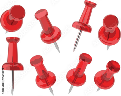 push pin isolated on white