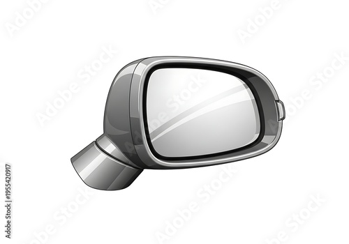 Wallpaper Mural A silver car side mirror on a white background Torontodigital.ca