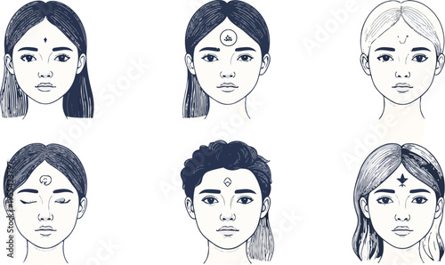 Climate Emotions Portrait Series — Minimalist Faces With Emotion Icons