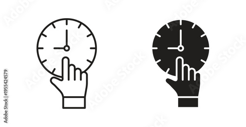 Specify at time icon. web vector design
