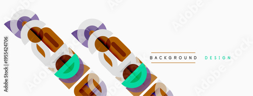 Abstract geometric pattern. Repeating shapes create modern visual texture. Light background enhances design elements.