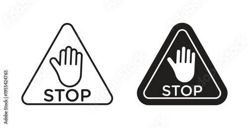 Stop security signs. web vector design