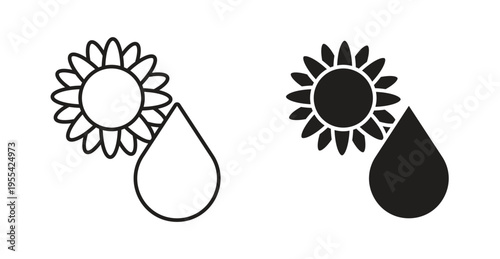 Sunflower oil icon. web vector design