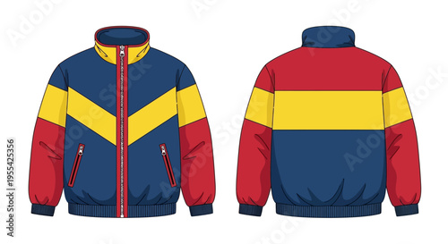 Colorful Jacket Front Back.