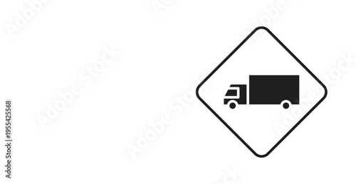 Truck warning signs. web vector design