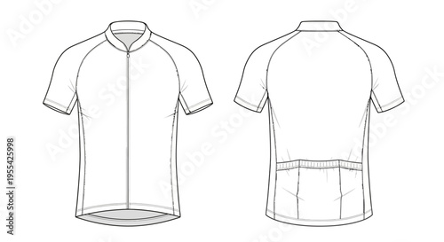 Cycling Jersey Front Back.