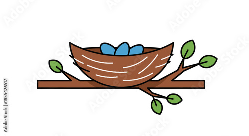 Bird Nest with Eggs.