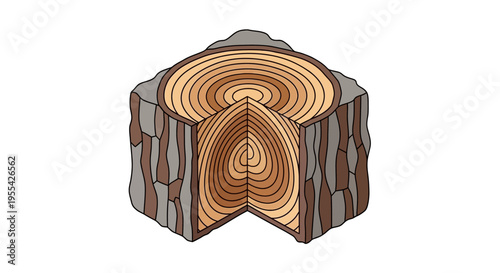 Tree Trunk Cross Section.