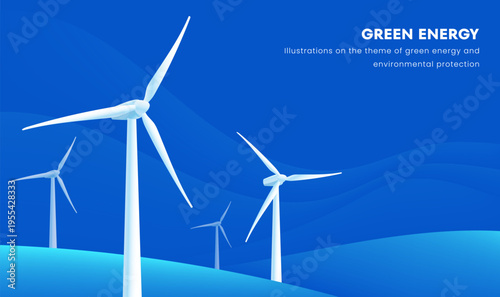 Futuristic Blue Sustainable Energy Technology Background