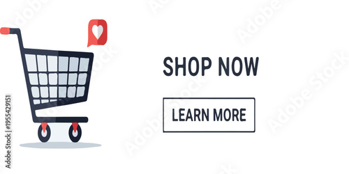 Shopping cart with red notification.