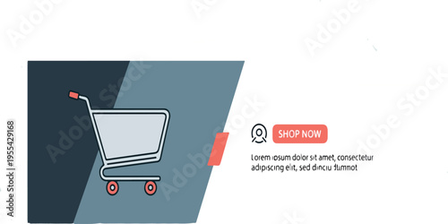 Shopping cart icon with wheels online.