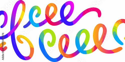 Colorful abstract ribbons and loops create a vibrant dynamic composition