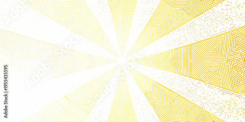 Abstract yellow lines radiating from a bright central point