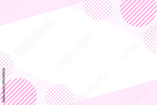 ピンク幾何学模様のポップ背景 バナーテンプレート素材