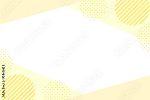 黄色幾何学模様のポップ背景 バナーテンプレート素材