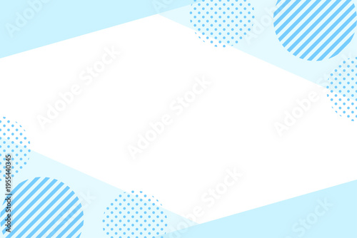水色幾何学模様のポップ背景 バナーテンプレート素材