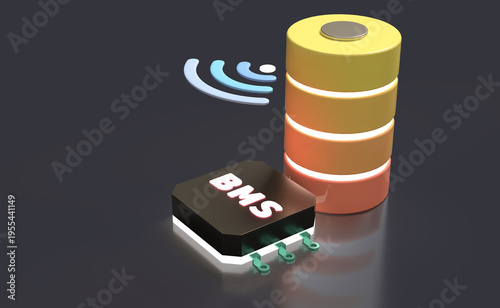 Wireless Battery Management System (wBMS): Smart monitoring chip communicates wirelessly with stacked batteries via radio waves for real-time performance tracking and safety control.
