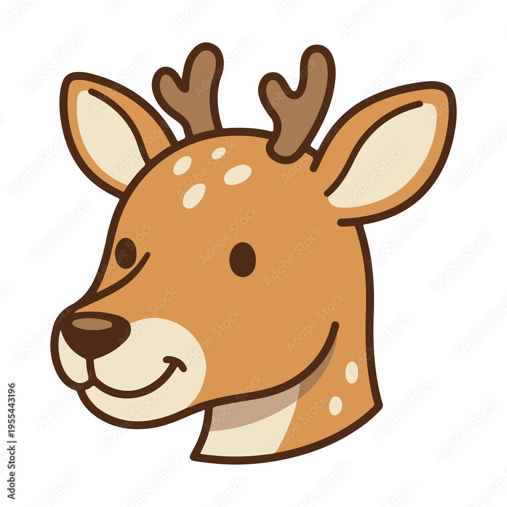 Fototapeta premium Vector image of a Deer, a cute and adorable animal.