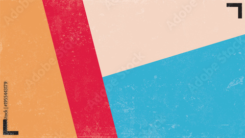 Abstract colorful geometric shapes fade and distress condition background