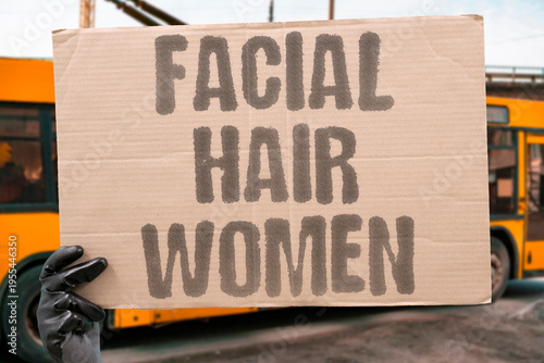 Tableau sur toile "Facial Hair Women" Excessive facial and body hair in women is often a symptom of elevated androgens including testosterone