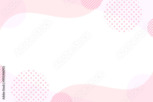 ピンクパステル幾何学模様のポップ背景 バナーテンプレート素材