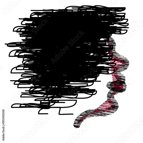 Mental health and psychology: bipolar disorder concept. dual mind metaphor. brain, mood, and emotional states. therapy, diagnosis, and mental wellness. contrasting thoughts and feelings. Vector PNG