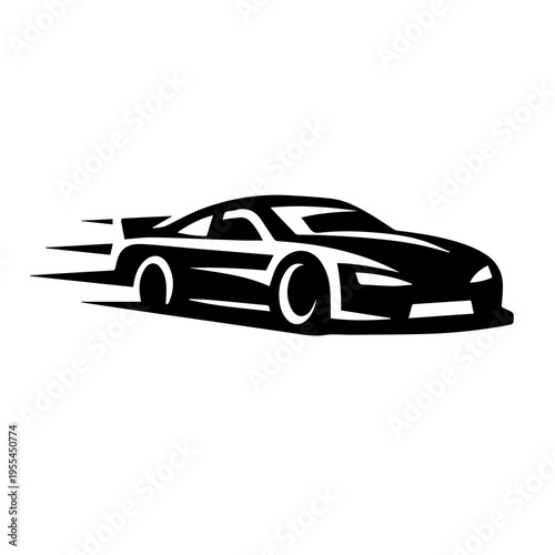 Obraz na płótnie Nascar Speed Silhouette