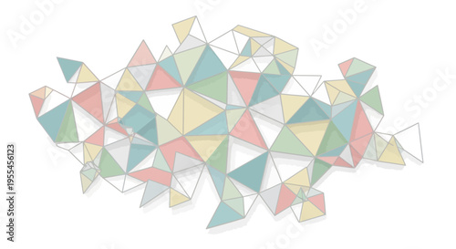 Colorful geometric shapes in cluster.