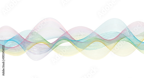 Colorful Iridescent Wave Patterns Design.
