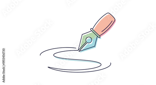 Fountain pen nib writing instrument.