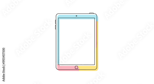 Colorful tablet computer device screen.