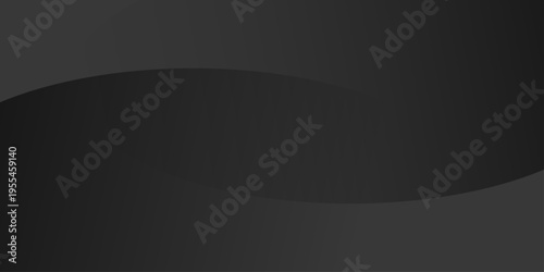 ダークグラデーションウェーブ背景 ブラックグレーのミニマル抽象ベクターデザイン素材 / Dark gradient wave background black gray minimal abstract vector

