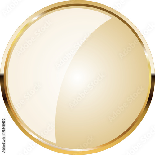 高級感あふれるゴールドの円形フレーム背景｜シンプルで光沢のあるラグジュアリーな丸型装飾テンプレート素材