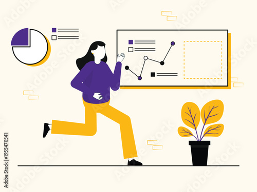 Business Analytics Illustration Set – Data Visualization, Growth Strategy, KPI Dashboard, Financial Charts Flat Vector Characters