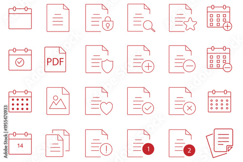 Document icon vector isolated on white background. Paper icon. File Icon
