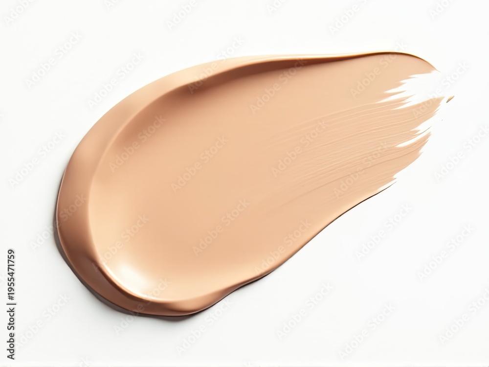Fototapeta premium A close-up shot of liquid foundation on a white surface, ideal for beauty and cosmetic product photography