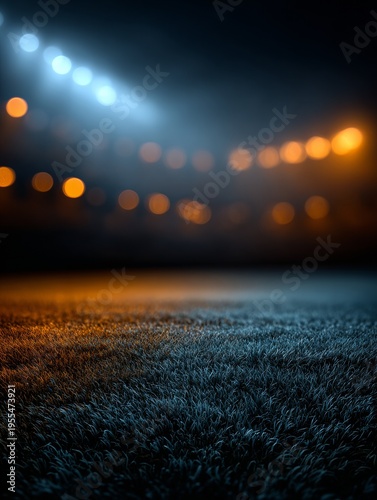 Bright lights illuminate the soccer field at night