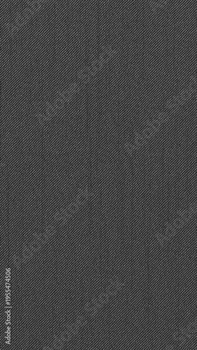 Canvas Print Dark Grey Diagonal Fabric Texture with Detailed Weave Pattern for Fashion and Backgrounds