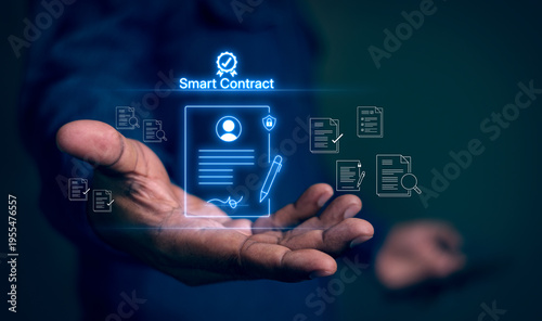 Smart contract automation, blockchain transaction, decentralized automation, crypto transaction, AI-powered contract execution, cloud-based legal document verification, agreements, e-contract system