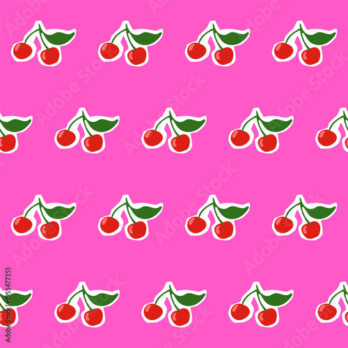Cartoon Fun Fruit Seamless Pattern Background. Vibrant Retro Wrapping Paper Print. Colorful Party Wallpaper Design. Fashionable Bold Tropical Textile Positive Festive Fabric. Happy Summer Holiday Art
