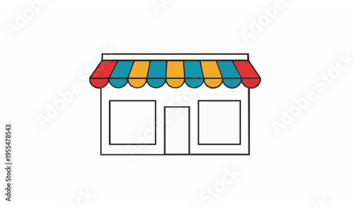 Minimal Storefront Icon Vector Shop Retail Business Design