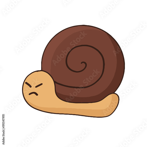 Snail cartoon vector illustration