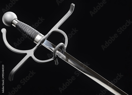 Obraz na plátně Old foil sword medieval weapon knight equipment