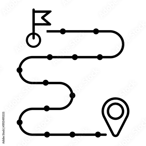 Roadmap icon vector. Business strategy illustration sign. Route symbol. Strategy logo. 