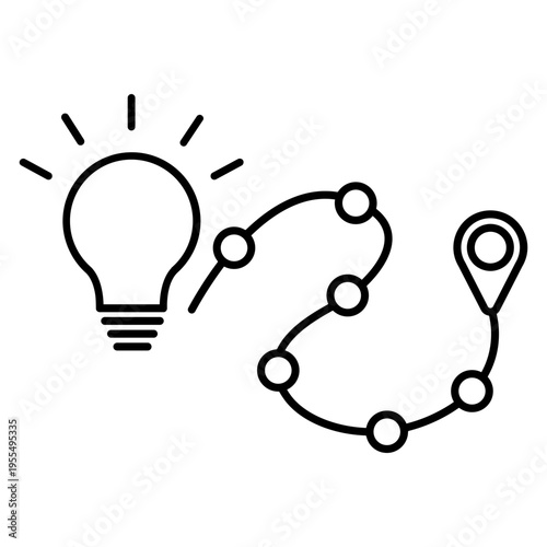 Roadmap icon vector. Business strategy illustration sign. Route symbol. Strategy logo. 