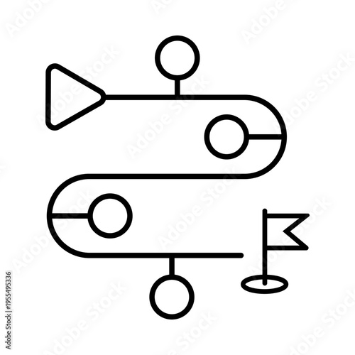 Roadmap icon vector. Business strategy illustration sign. Route symbol. Strategy logo. 