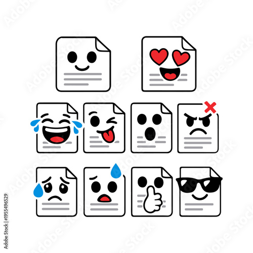 document set of emotions vector
Vector set of emotions on a white background