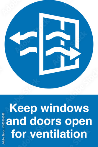 Keep Window Open Instruction Sign Icon