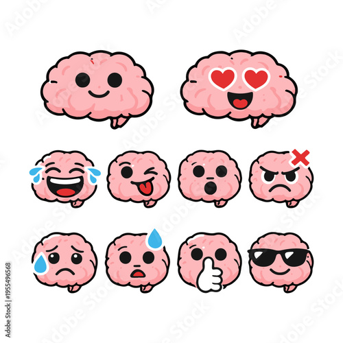 brain set of emotions vector
Vector set of emotions on a white background
