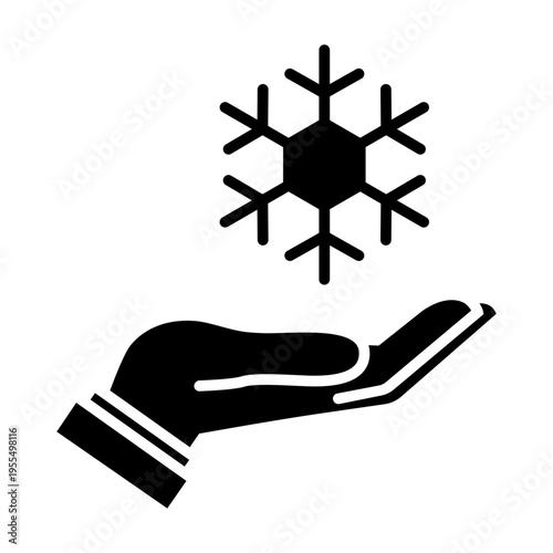Winter icon vector. Snowl Illustration sign. Cold weather symbol. Cold logo.